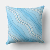 エレガントターコイズのレイヤードラインパターン クッション (裏面)