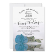 エレガントターコイズまたはスカイブルーバラ仮想結婚機器