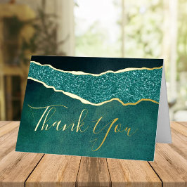 エレガントターコイズアゲ結婚テさん実在 箔グリーティングカード