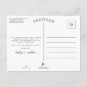 エレガントターコイズアゲ結婚ートありがとう 案内ポストカード (裏面)