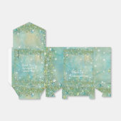 エレガントターコイズグリッター、キンセアニェラ フェイバーボックス (折り畳みなし)