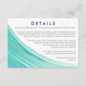 エレガントターコイズタイドビーチ結婚式詳細 エンクロージャーカード (正面)