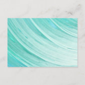 エレガントターコイズタイドビーチ結婚式詳細 エンクロージャーカード (裏面)