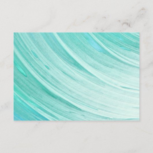 エレガントターコイズタイドビーチ結婚式詳細 エンクロージャーカード (裏面)