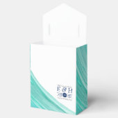 エレガントターコイズタイドビーチ結婚式 フェイバーボックス (オープン)