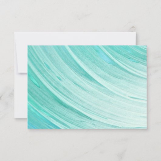 エレガントターコイズタイドビーチ結婚式 出欠カード (裏面)