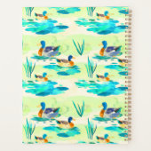 エレガントターコイズダックのスクリプト名レシピ プランナー手帳 (裏面)