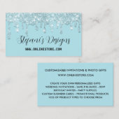 エレガントターコイズフェイクグリッタードライブオンラインストア 名刺 (正面/裏面)