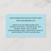 エレガントターコイズフェイクグリッタードライブオンラインストア 名刺 (裏面)