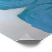 エレガントターコイズブルーバラシック結婚ズウェルカム ポスター (角)