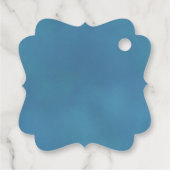 エレガントターコイズブルーバラ結婚ズサンキュー フェイバータグ (裏面)