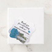 エレガントターコイズブルーバラ結婚ズサンキュー フェイバータグ (インサイチュ)