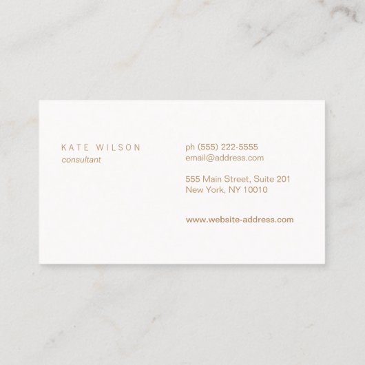 エレガントターコイズブルーレザープロフェッショナル 名刺 (裏面)