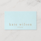 エレガントターコイズブルーレザープロフェッショナル 名刺 (正面)