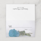 エレガントターコイズブ結婚ル書の入力 プレイスカード (外部開封)