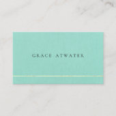 エレガントターコイズプロフェッショナルストライプ金ゴールド 名刺 (正面)
