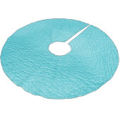 エレガントターコイズレザーのテクスチャ ブラッシュドポリエステルツリースカート (アングル)