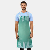 エレガントターコイズ冬 エプロン (着用した状態)