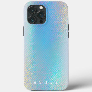 エレガントターコイズ及び金ゴールドホログラフィック iPhone 13 PRO MAXケース