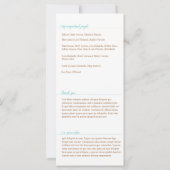 エレガントターコイズ招待状、キャロリン結婚ズ (裏面)