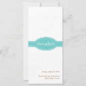 エレガントターコイズ招待状、キャロリン結婚ズ (正面)