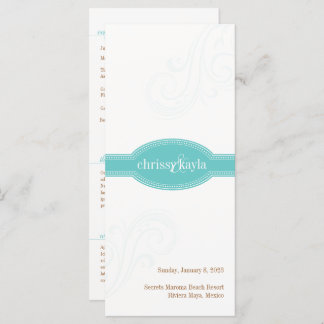 エレガントターコイズ招待状、キャロリン結婚ズ