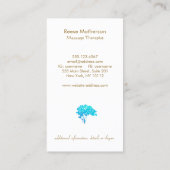 エレガントターコイズ禅ツリーロゴブラック2 名刺 (裏面)