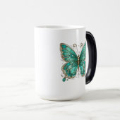 エレガントターコイズ蝶の大型モーフィング モーフィングマグカップ (正面右)