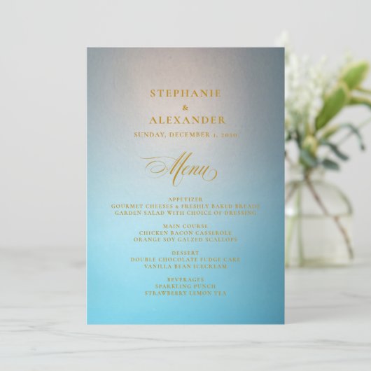 エレガントターコイズ金ゴールドス結婚クリプトのメニュー メニュー (スタンド正面)