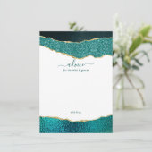 エレガントターコイズ&金ゴールドアガテ結婚ス アドバイスカード (スタンド正面)