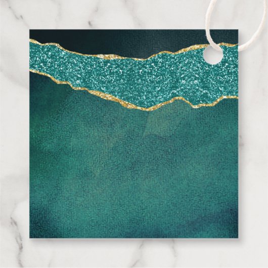 エレガントターコイズ&金ゴールドアガテ結婚ス フェイバータグ (裏面)