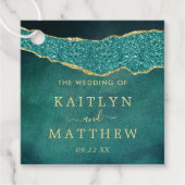 エレガントターコイズ&金ゴールドアガテ結婚ス フェイバータグ (正面)