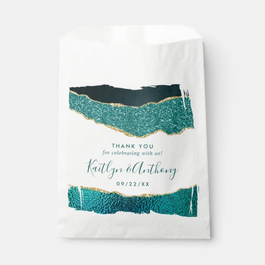 エレガントターコイズ&金ゴールドアガテ結婚ス フェイバーバッグ (正面)