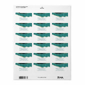 エレガントターコイズ&金ゴールドアガテ結婚ス ラベル (フルシート)