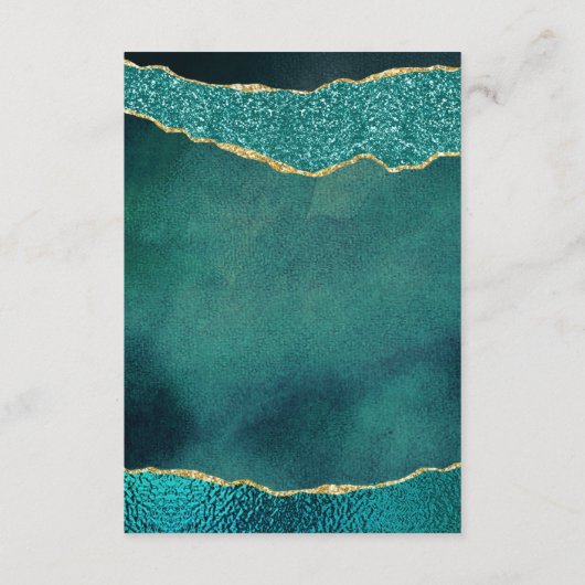 エレガントターコイズ&金ゴールドアガテ結婚詳細 エンクロージャーカード (裏面)