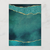 エレガントターコイズ&金ゴールドアガテ結婚詳細 エンクロージャーカード (裏面)