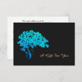 エレガントターコイズzenツリーのロゴギフト証明書 (正面/裏面)