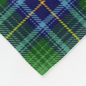 エレガントタータンチェックグリーンプレイド フリースブランケット (角)