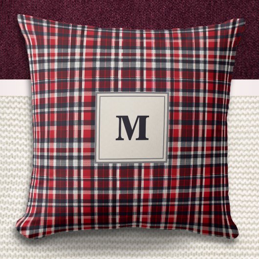 エレガントタータンチェックチェッパターン(の模様が)あるクスタイリッシュ モノグラムの クッション