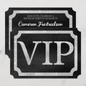 エレガントダイアモンオンブラックVIPイベントチケット 招待状 (正面/裏面)