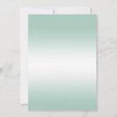 エレガントダイアモンドボウ、アクアマリン&ブラック誕生日 招待状 (裏面)