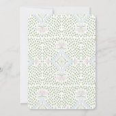 エレガントダイアモンド結婚の水色 招待状 (裏面)