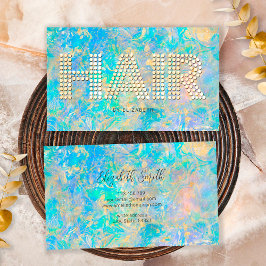 エレガントダイヤスタイリッシュモンド金ゴールドオパールストーン 名刺