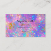 エレガントダイヤスタイリッシュモンド金ゴールドファイアオペルストーン 名刺 (裏面)