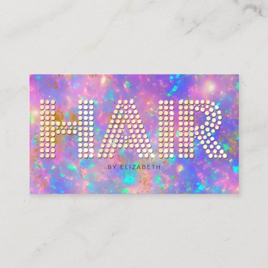 エレガントダイヤスタイリッシュモンド金ゴールドファイアオペルストーン 名刺 (正面)