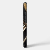 エレガントダイヤモンドジオメトリック黒金ゴールドiPhoneケース Case-Mate iPhoneケース (裏面 / 左)
