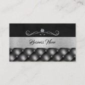 エレガントダイヤモンドブラックシルバー 名刺 (正面)