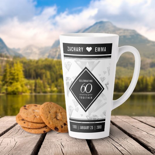エレガントダイヤモンド結婚60周年 カフェラテマグ