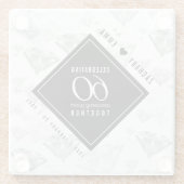 エレガントダイヤモンド結婚60周年 ガラスコースター (裏面)