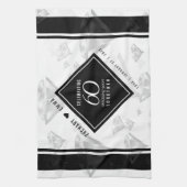 エレガントダイヤモンド結婚60周年 キッチンタオル (縦)